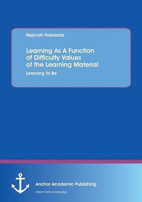 Learning As A Function of Difficulty Values of the Learning Material 1