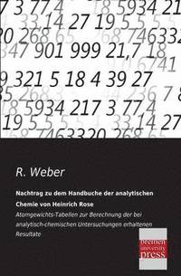 bokomslag Nachtrag Zu Dem Handbuche Der Analytischen Chemie Von Heinrich Rose