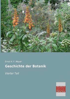 bokomslag Geschichte Der Botanik