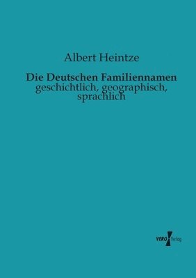 bokomslag Die Deutschen Familiennamen