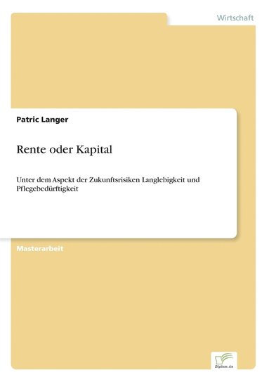 bokomslag Rente oder Kapital