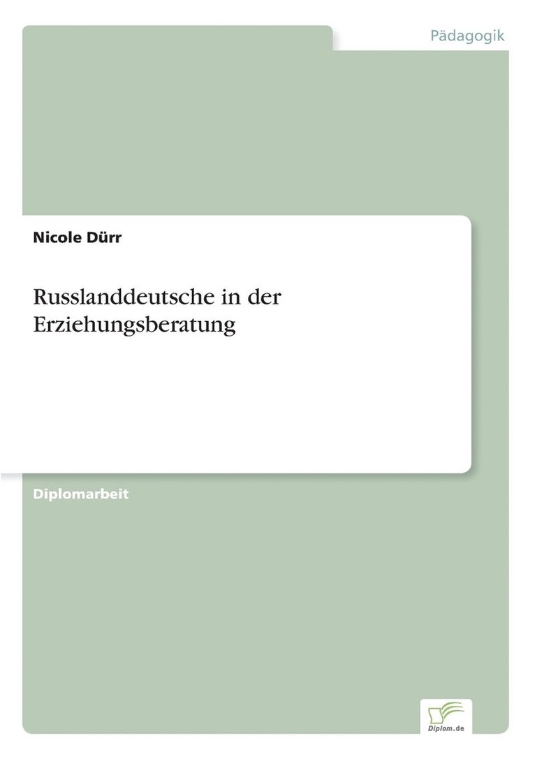 Russlanddeutsche in der Erziehungsberatung 1