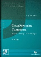 bokomslag NotarFormulare Testamente