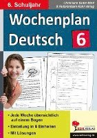 bokomslag Wochenplan Deutsch 6