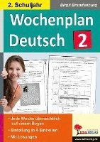 bokomslag Wochenplan Deutsch 2. Schuljahr