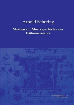 bokomslag Studien zur Musikgeschichte der Fruhrenaissance