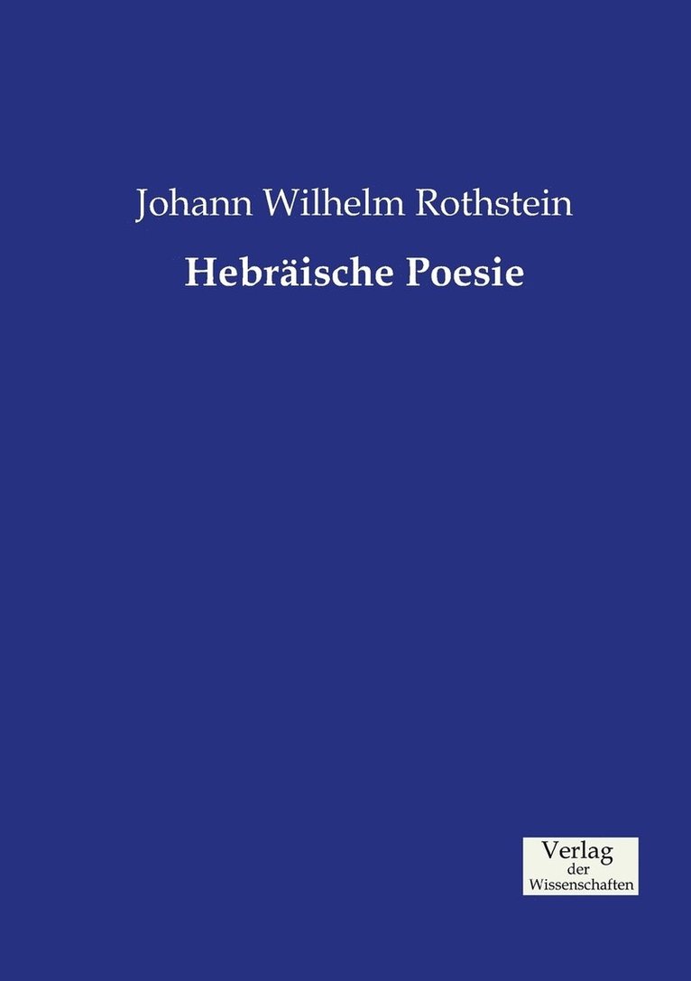 Hebrische Poesie 1