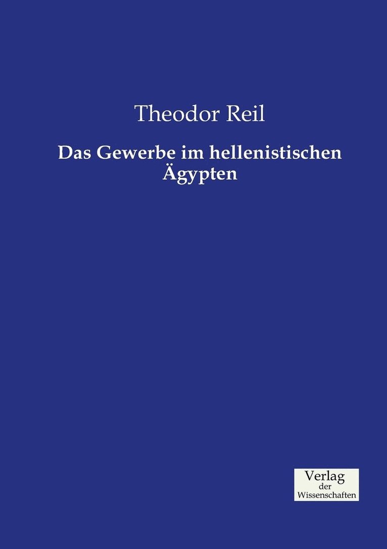 Theodor Reil - Gewerbe im hellenistischen Ägypten, Häftad