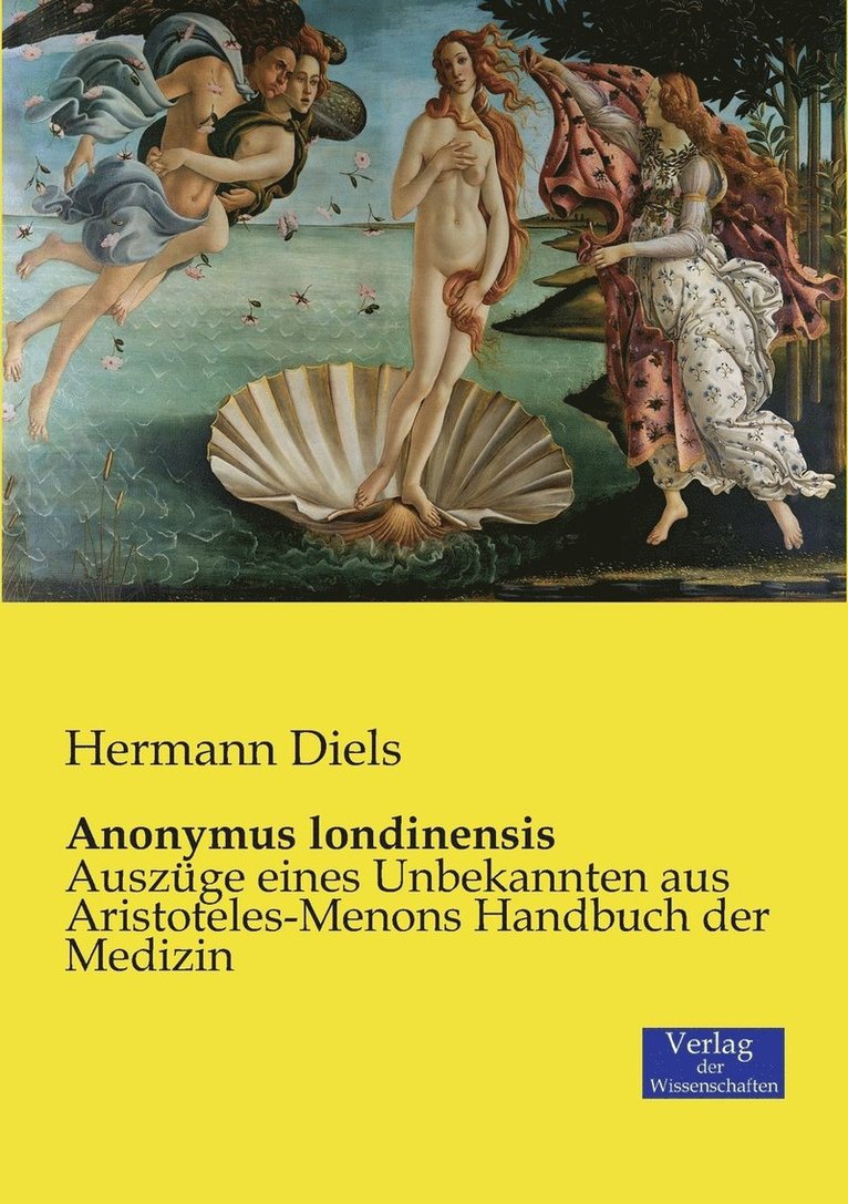 Hermann Diels - Anonymus londinensis, Häftad