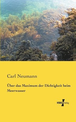 Carl Neumann - Über das Maximum der Dichtigkeit beim Meerwasser, Häftad