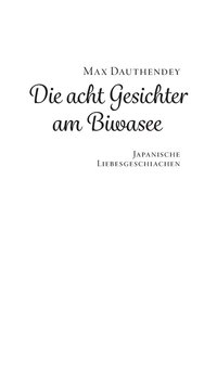 bokomslag Die acht Gesichter am Biwasee