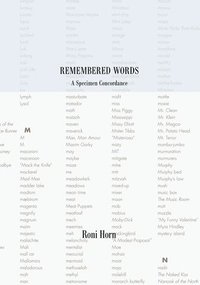 bokomslag Roni Horn: Remembered Words