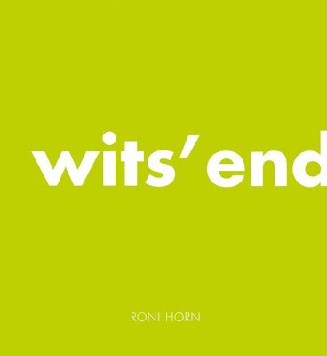 bokomslag Roni Horn: Wit's End