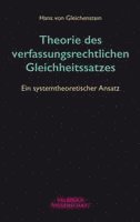 bokomslag Theorie des verfassungsrechtlichen Gleichheitssatzes