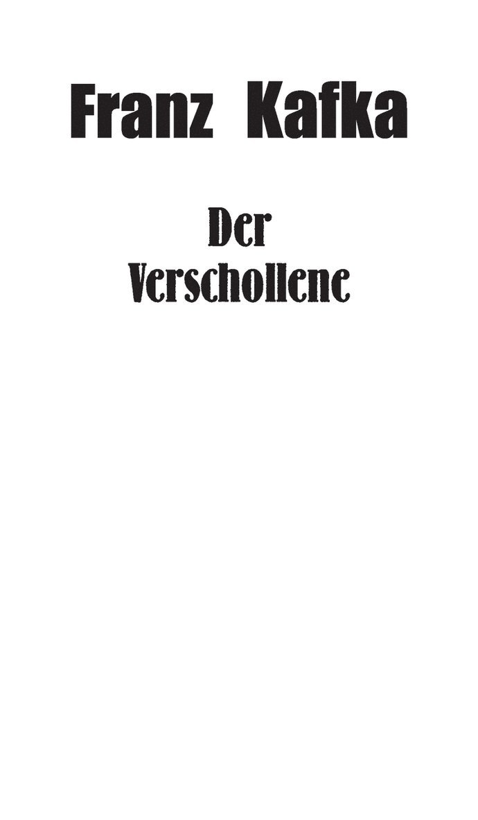 Der Verschollene 1