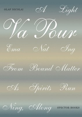 Olaf Nicolai, Stefanie Patruno, Jan Wenzel - Olaf Nicolai. A light vapour emanating from bound matter as spirits running, along. Publikationen 1990-2020, Häftad