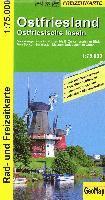 bokomslag Ostfriesland Ostfriesische Inseln 1:75.000 Rad- und Freizeitkarte