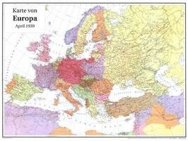 bokomslag Historische Karte: EUROPA im April 1939 (gerollt)