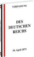 bokomslag VERFASSUNG des Deutschen Reichs vom 16. April 1871