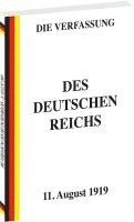 bokomslag VERFASSUNG des Deutschen Reichs vom 11. August 1919