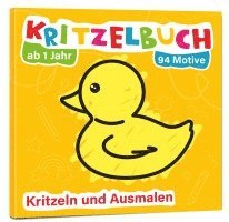 bokomslag Mein erstes Kritzelbuch ab 1 Jahr: über 94 große Motive - für Jungs und Mädchen - Ausmalbuch - Ausmalen und kritzeln mit Spielzeug, Tiere, Fahrzeuge, Obst, Gegenstände und vieles mehr