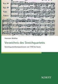 bokomslag Verzeichnis des Streichquartetts