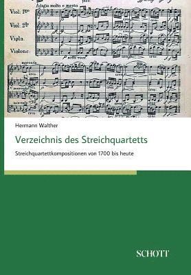 Verzeichnis des Streichquartetts 1