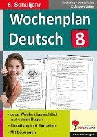 bokomslag Wochenplan Deutsch / Klasse 8
