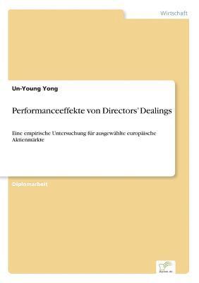 bokomslag Performanceeffekte von Directors' Dealings