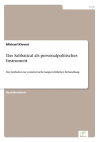 bokomslag Das Sabbatical als personalpolitisches Instrument