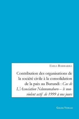 bokomslag Contribution des organisations de la socit civile  la consolidation de la paix au Burundi