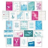 Lisa Wirth - Postkarten Set "Sand & Sea" - 25 hochwertige Postkarten mit sommerlichen Motiven sowie inspirierenden und motivierenden Sprüchen & Zitaten zum Dekorieren oder Verschicken. Von Hand designte Spruchkarten Sommer, Sonne, Strand & Meer, Häftad