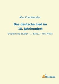 bokomslag Das deutsche Lied im 18. Jahrhundert