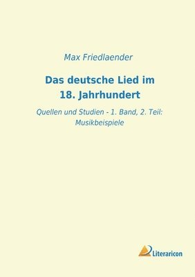 deutsche Lied im 18. Jahrhundert