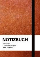 bokomslag Notizbuch A5 blanko - 100 Seiten 90g/m² - Soft Cover Braun - FSC Papier