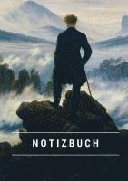 bokomslag Notizbuch klein A5 Blanko - Notizheft 44 Seiten 90g/m² - Softcover Caspar David Friedrich "Der Wanderer über dem Nebelmeer" - FSC Papier