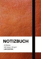 bokomslag Notizbuch A4 blanko - 100 Seiten 90g/m² - Soft Cover Braun - FSC Papier