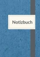 Notizbuch A5, Notebook A5 - Notizbuch A5 liniert - 100 Seiten 90g/m² - Soft Cover blau meliert - FSC Papier, Häftad