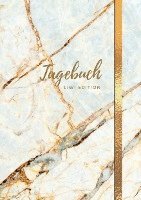 bokomslag Tagebuch - A5 liniert - 100 Seiten 90g/m² - Soft Cover Motiv Marmor weiß - FSC Papier