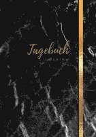 Tagebuch - A5 liniert - 100 Seiten 90g/m² - Soft Cover Motiv Marmor schwarz - FSC Papier