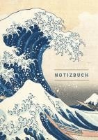 bokomslag Notizbuch klein A5 liniert - Notizheft 44 Seiten 90g/m² - Softcover Hokusai "Die große Welle vor Kanagawa" - FSC Papier