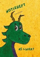 bokomslag Dünnes Notizheft für Kinder - A5 liniert - Softcover Drache - FSC Papier