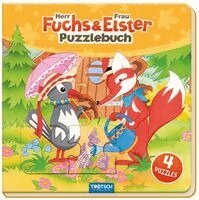 Trötsch Verlag GmbH & Co. KG - Trötsch Unser Sandmännchen Puzzlebuch mit 4 Puzzle Fuchs und Elster, Kartonnage