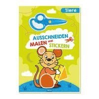 Trötsch Verlag GmbH & Co.KG - Trötsch Bastelbuch mit Schere Ausschneiden, Malen und Stickern Tiere, Häftad
