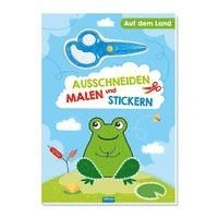 Trötsch Bastelbuch mit Schere Ausschneiden, Malen und Stickern Auf dem Land 1