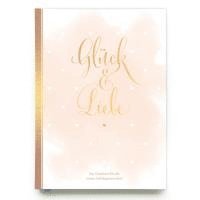 Gästebuch Hochzeit in Gold| Hochzeitsbuch für Gäste mit Gold-Veredelung | Hardcover, 128 Seiten mit Leseband | Gästebuch Hochzeit mit Fragen 1