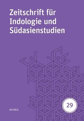 bokomslag Zeitschrift für Indologie und Südasienstudien 29