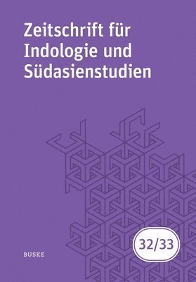 bokomslag Zeitschrift für Indologie und Südasienstudien 32/33