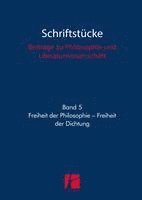 bokomslag Freiheit der Philosophie - Freiheit der Dichtung