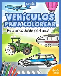 bokomslag Vehculos para colorear para nios desde los 4 aos